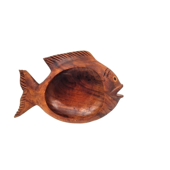 MID century modern carved fish - Picture 1 of 7